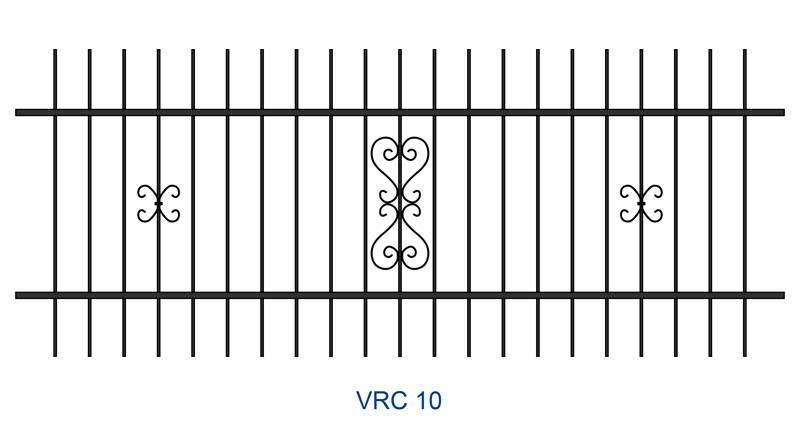 Kovaný plot motiv VRC 9