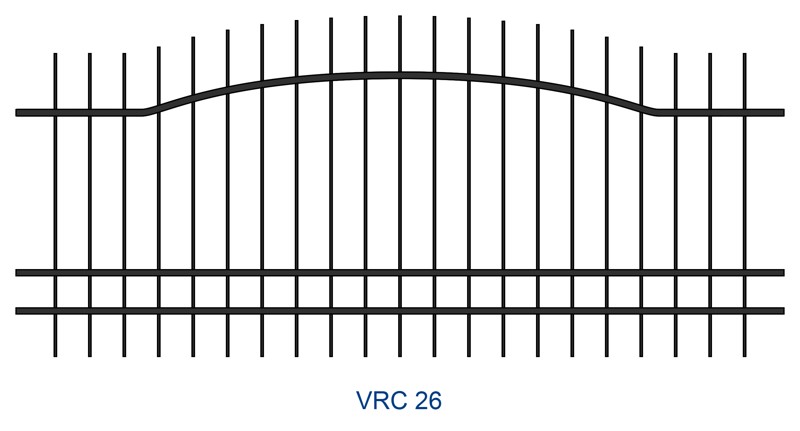 Kovaný plot motiv VRC 26