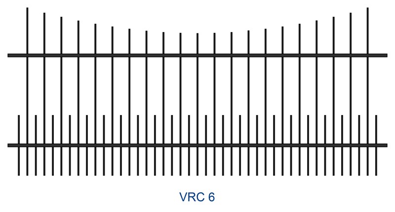 Kovaný plot motiv VRC 6