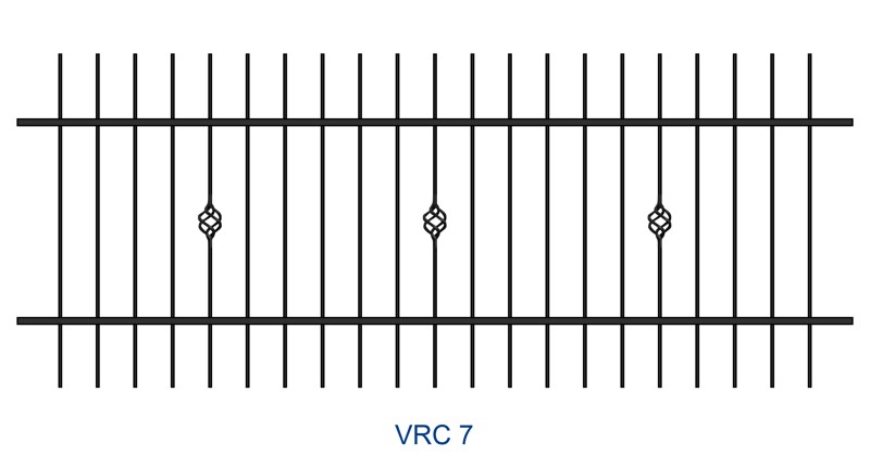 Kovaný plot motiv VRC 7