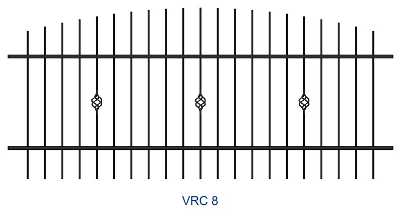 Kovaný plot motiv VRC 8