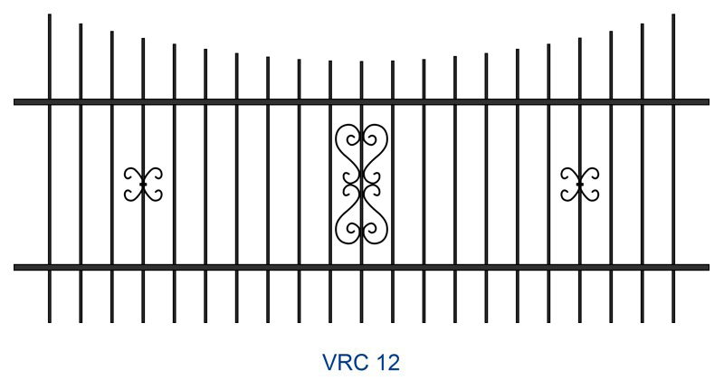 Kovaný plot motiv VRC 12