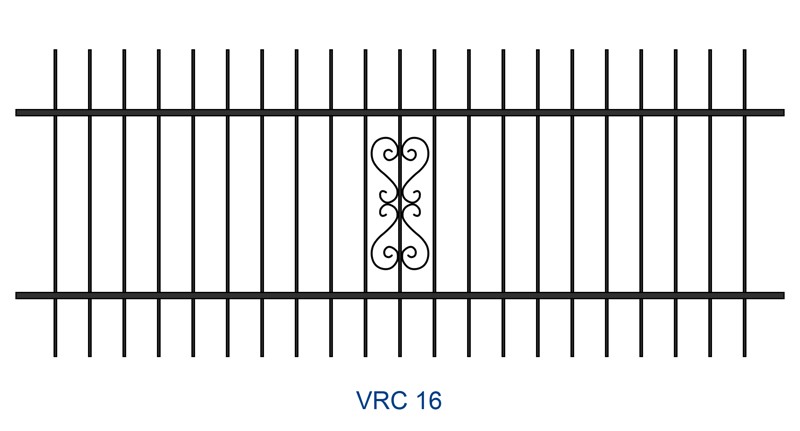 Kovaný plot motiv VRC 16