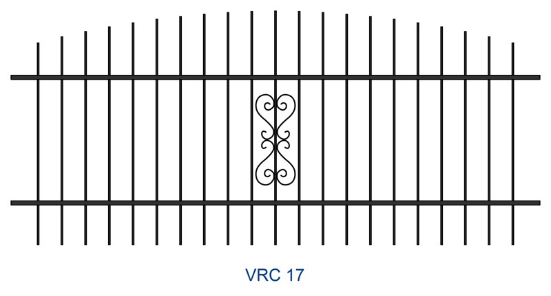 Kovaný plot motiv VRC 17