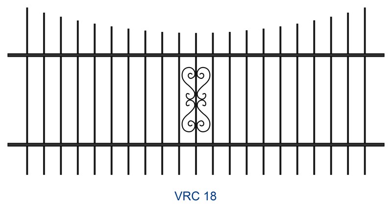 Kovaný plot motiv VRC 18