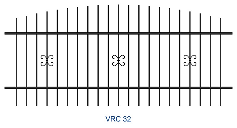 Kovaný plot motiv VRC 32