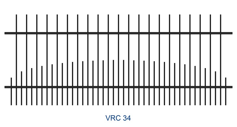 Kovaný plot motiv VRC 34