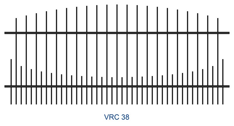 Kovaný plot motiv VRC 38